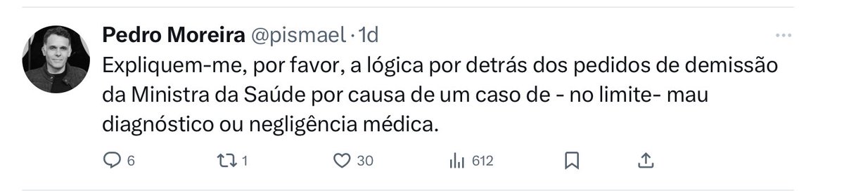 Apresento-vos o Pedro. O Pedro ilustra bem aquele pessoal que antes reclamava muito e em 3 anos perdeu a coluna vertebral… a culpa é do desinvestimento no SNS… deixaram de tratar algumas colunas vertebrais!

x.com/pismael/status…