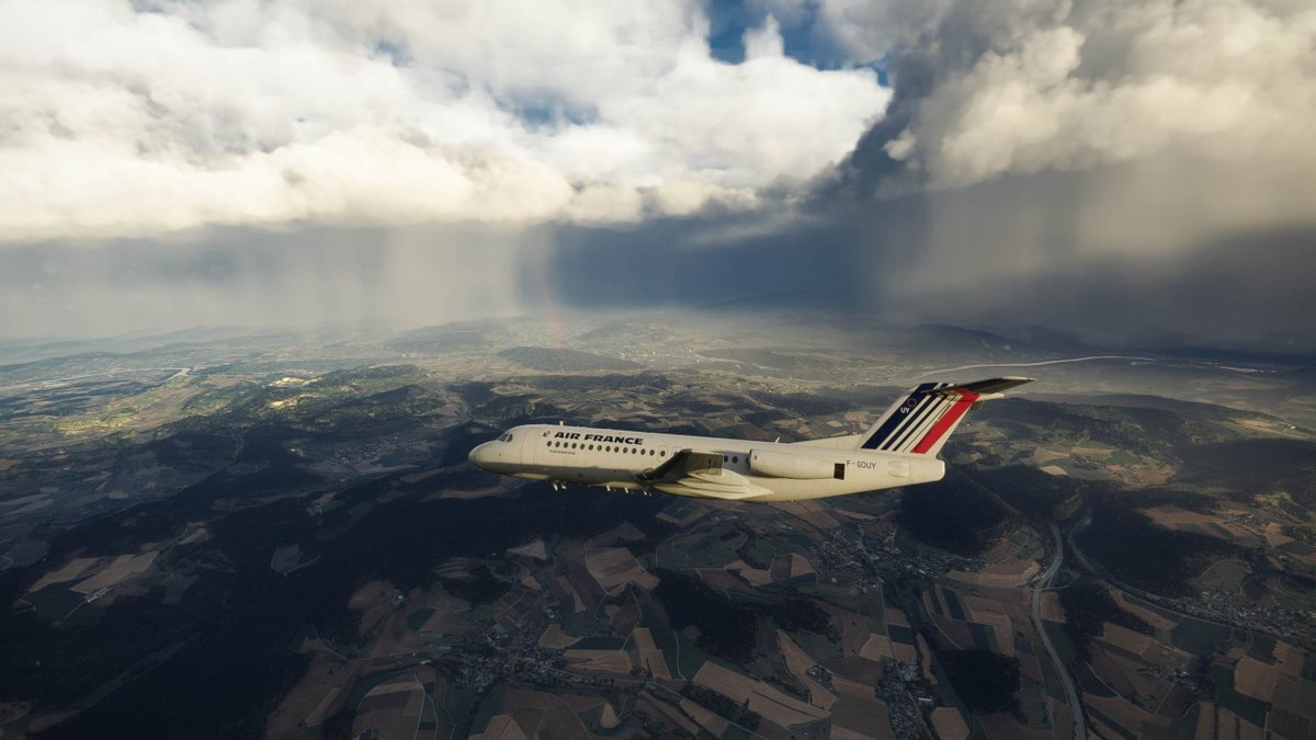 aymerix_gaming's tweet photo. Superbe vol entre Lyon et Zürich à bord de la nouvelle version du Fokker F28 @JustFlight un avion absolument génial à piloter.
#MSFS2024 https://t.co/tetmwl8GT5