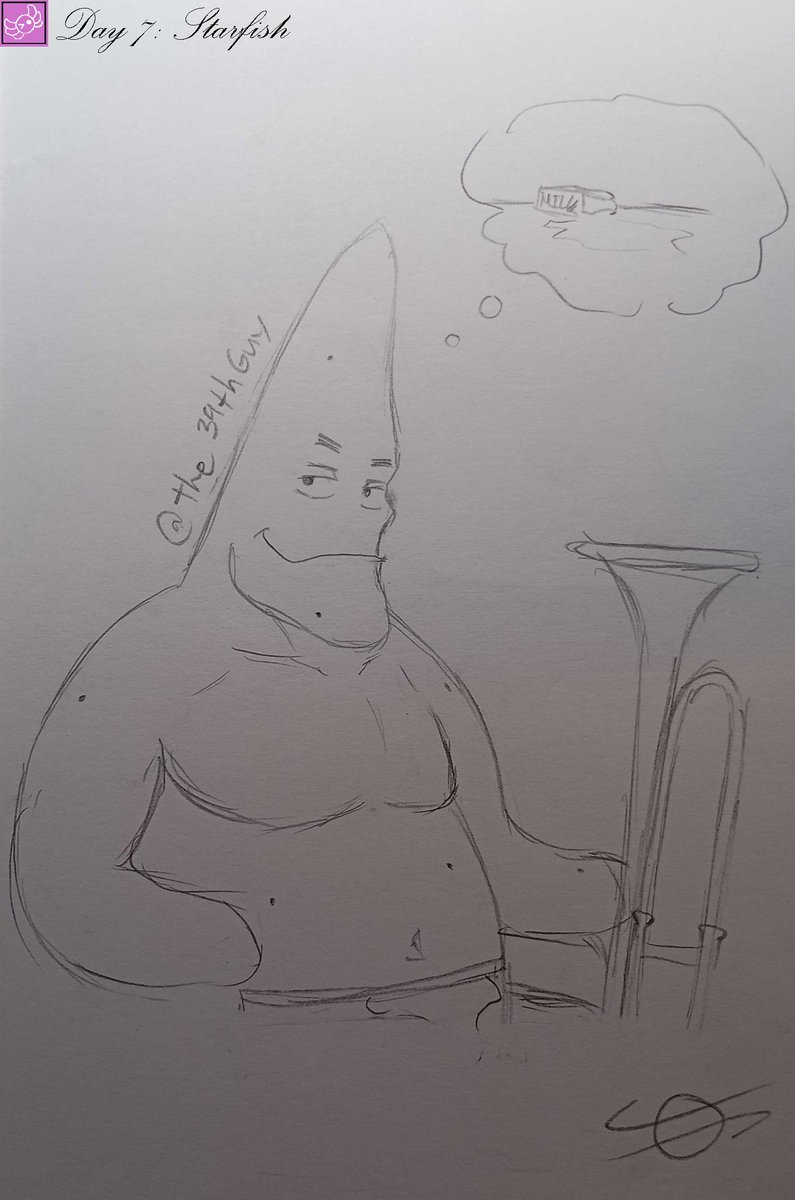 The39thGuy's tweet photo. #inktober2025day7, Starfish....? https://t.co/xtV6DLtYqb