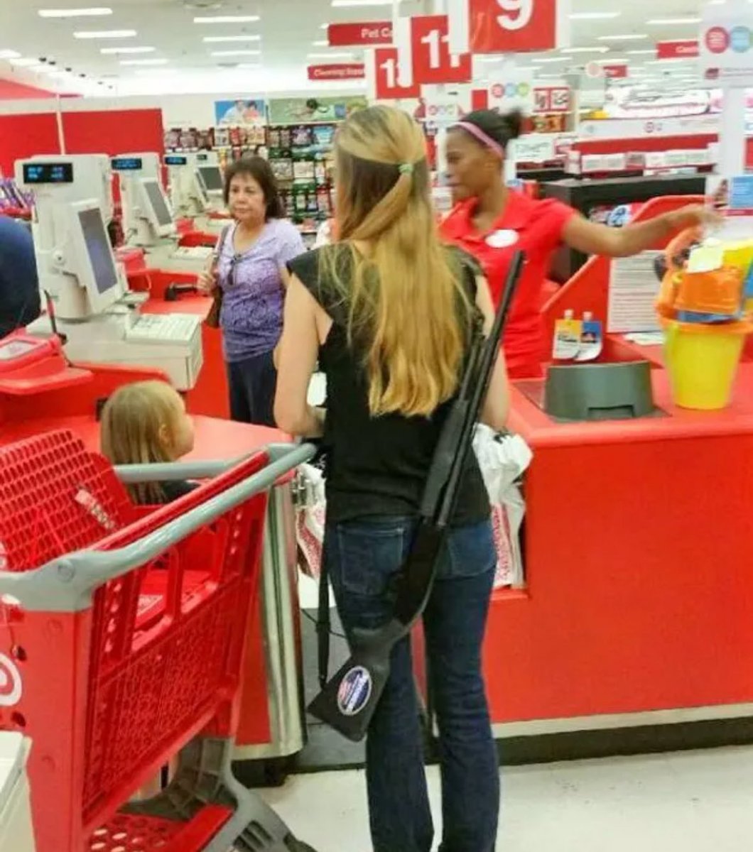 It’s Sunday and I’m headed to the grocery store… now do I carry a Glock or a Rifle to protect my buggy of groceries from potential thief’s???