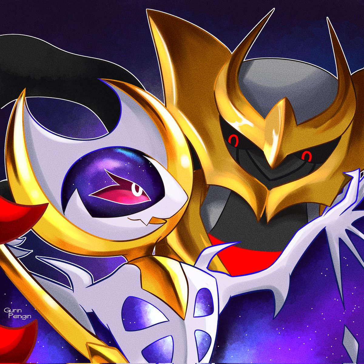 They are cute.

#Pokemon #Giratina #Lunala #pokemonfanart