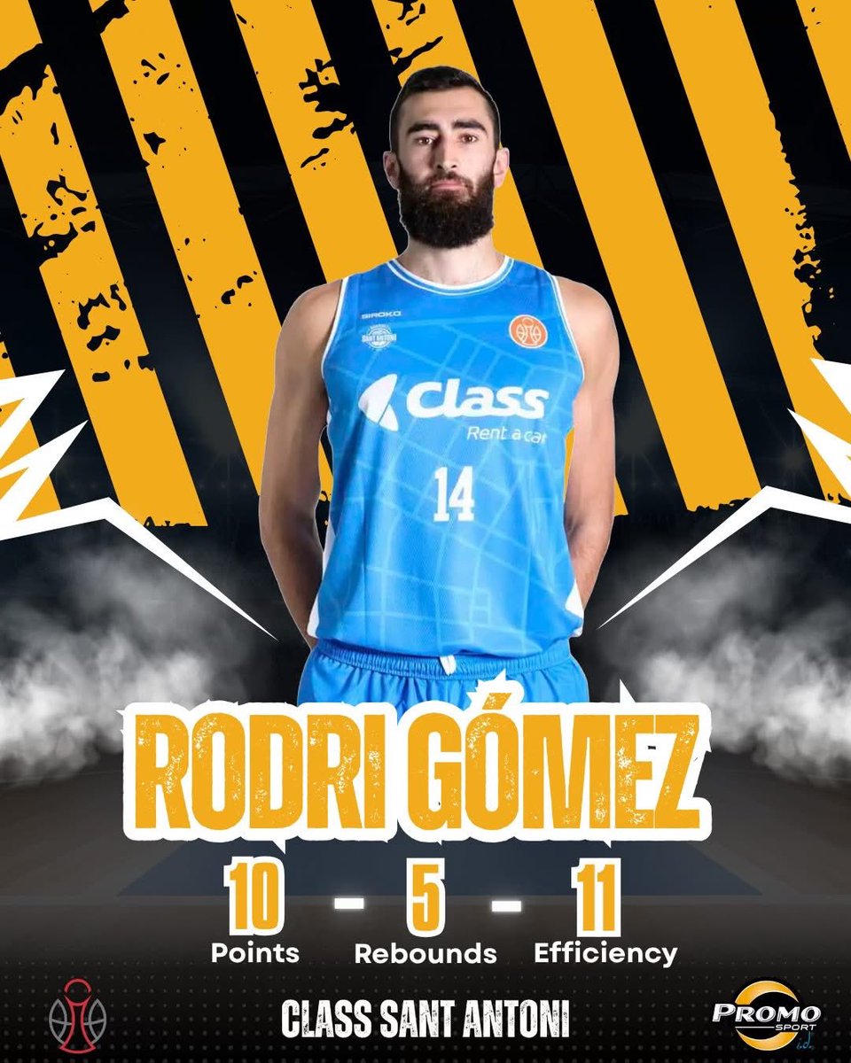 promo_sport_int's tweet image. Spain - 2ª FEB 🇪🇸 Rodri Gómez had 10 points and 5 rebounds (11 efficiency) for Class Bàsquet Sant Antoni #PSFam