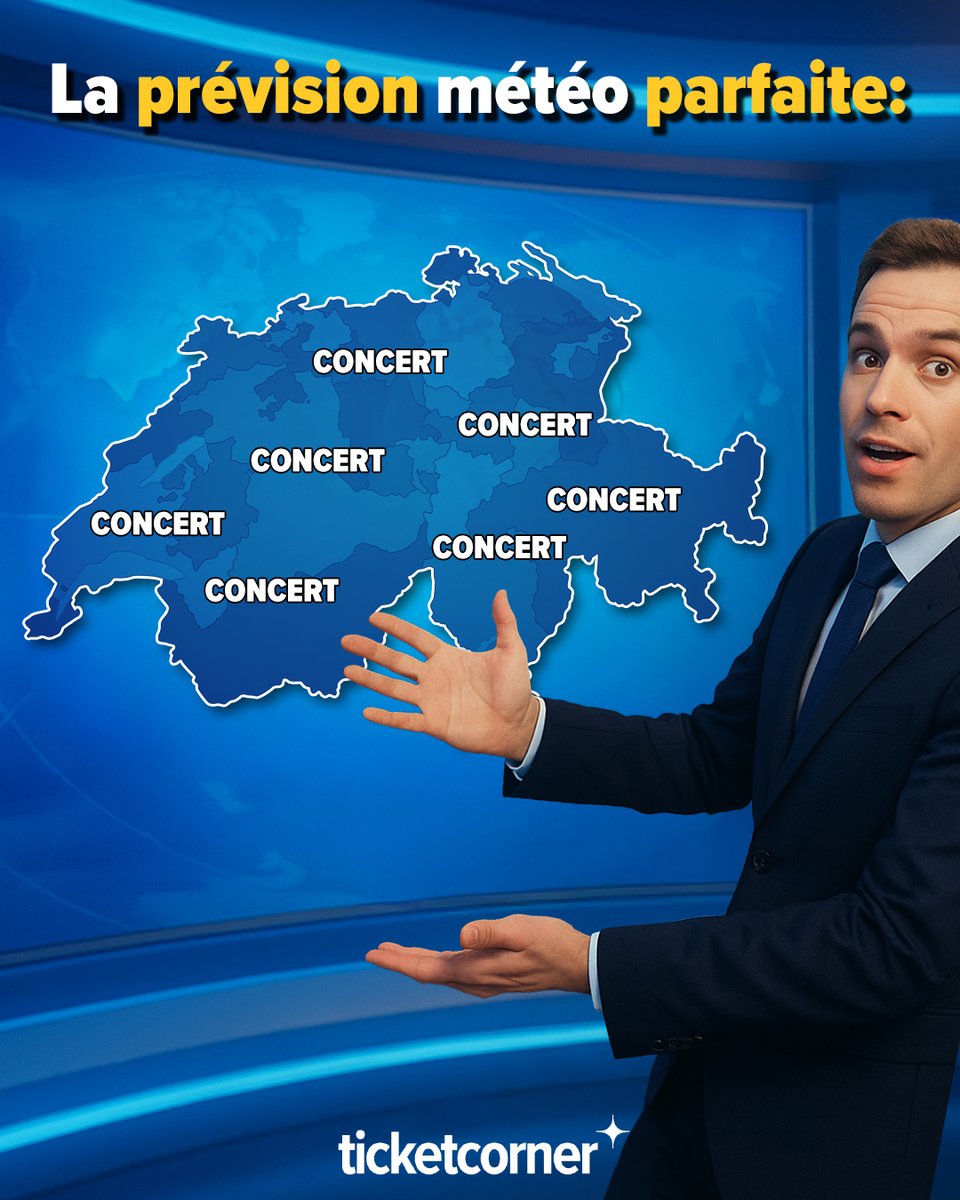 ticketcorner_R's tweet image. Sur notre chaîne, le bulletin #météo est fiable 😃😅 #Ticketcorner