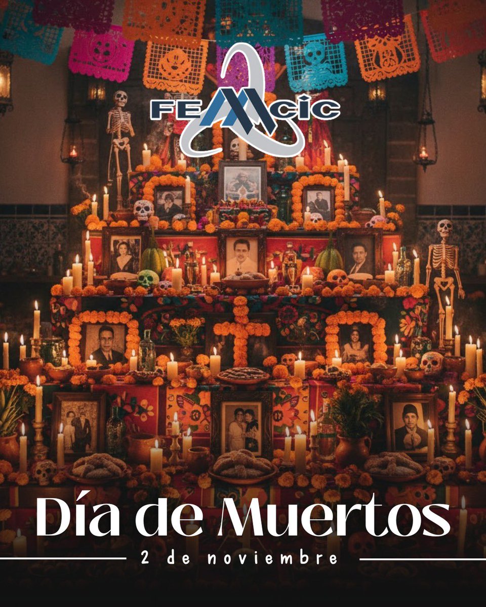 Hoy conmemoramos el Día de Muertos.🇲🇽💀

De parte de la familia FEMCIC recordamos con especial respeto a las y los ingenieros civiles que dedicaron su vocación a fortalecer los cimientos de nuestro gremio. 

Su legado vive en nosotros.

JUNTOS FORTALECIENDO FEMCIC 
#DíaDeMuertos