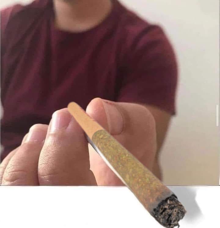 Passing you the virtual joint. Retweet to pass to the next stoner.