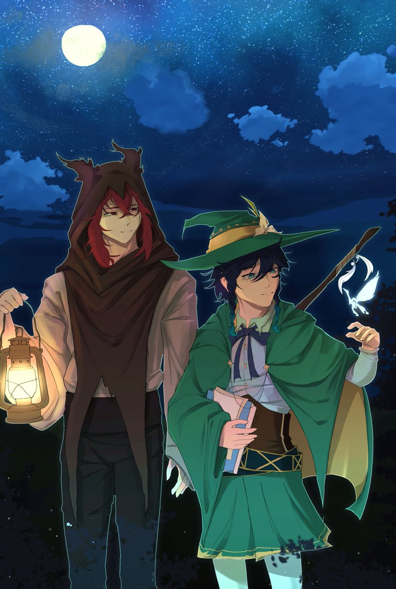 #diluc #venti #diluven #venluc #Genshinfanart