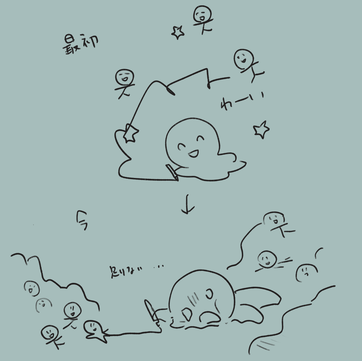 自分の絵を自分が爆速で消費してしまいぴえー🫠 