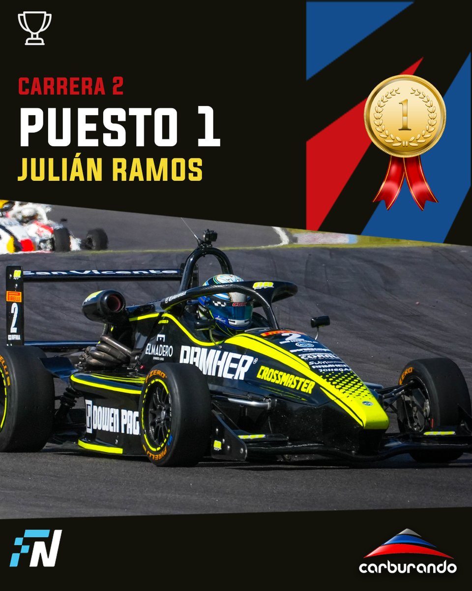 CarburandoTV's tweet image. 🏁🏆 ¡Julián Ramos encontró la victoria en la última vuelta de la segunda final de la @F20Oficial en el autódromo de Buenos Aires!

🥈 Manuel Álvarez Castaño
🥉 Bautista Faccioli

#FNA #Ramos