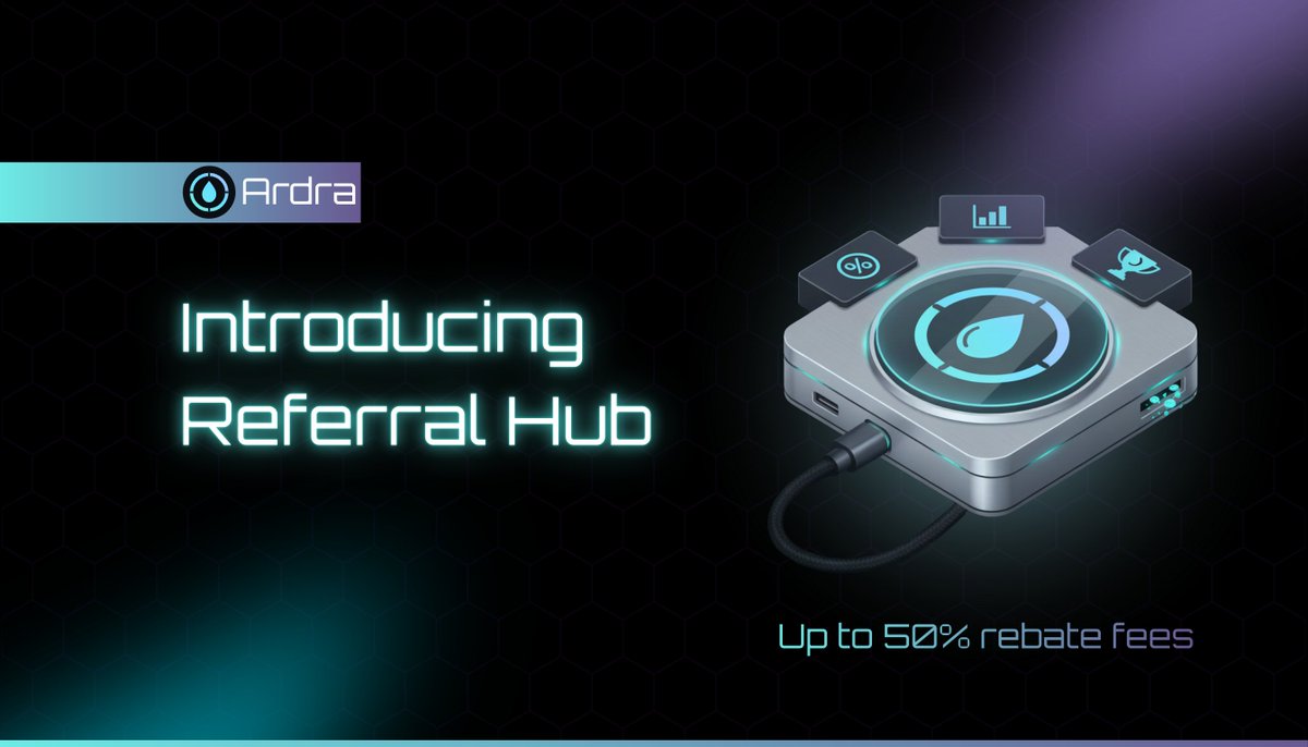 ArdraHub's tweet photo. Introducing the first crypto Referral Hub.

Stop wasting money while farming points on your favorite PerpDex.

With Ardra you receive up to 50% rebate fees on brokerage fees, while also earning Ardra Points.

Whether it's Backpack, Pacifica, Aster, Hyperliquid, or any other brand, Ardra helps you save money.