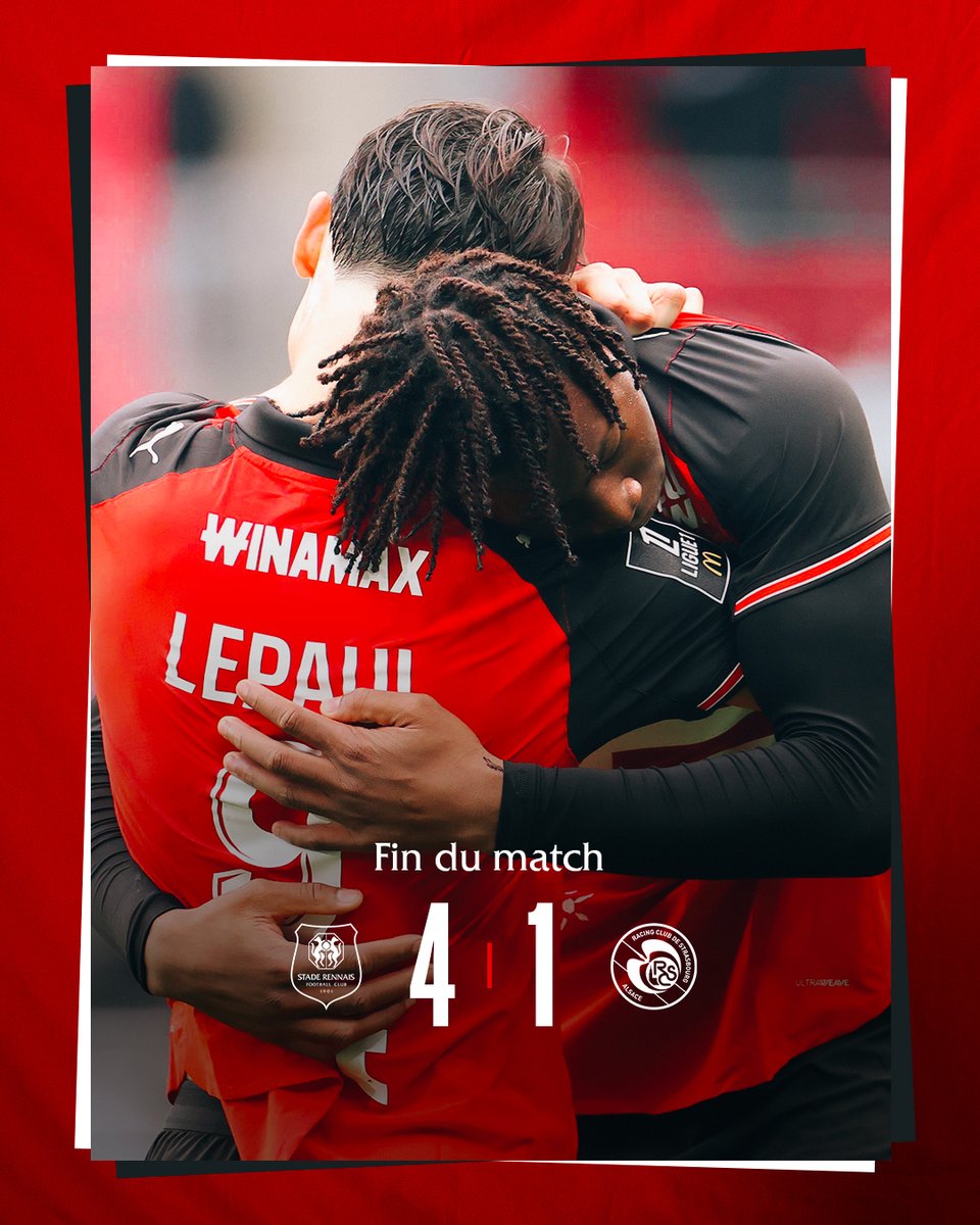 staderennais's tweet photo. 𝗟𝗔 𝗩𝗜𝗖𝗧𝗢𝗢𝗢𝗢𝗢𝗢𝗜𝗥𝗘 🕺

Prestation majuscule des Rouge et Noir qui dominent largement Strasbourg, Estéban Lepaul signe un triplé, un but pour Kader Meïté. 𝙎𝙥𝙡𝙚𝙣𝙙𝙞𝙙𝙚 🎩

#SRFCRCSA 4-1 https://t.co/lHfnEw8xW4