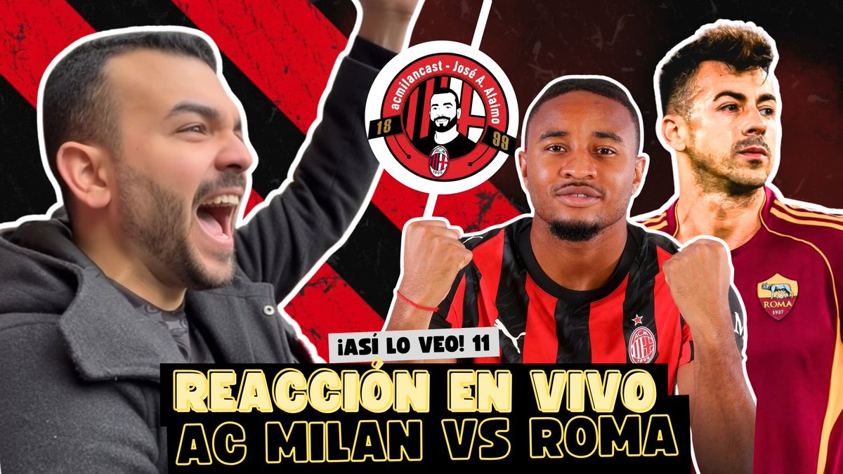 🔴⚫️🎙️Hoy estaré en reaccionando EN VIVO al Milan vs Roma. Partido clave para que el cuadro de Allegri se acerce a la punta y se consolide entre los primeros 4 lugares del campeonato🔥