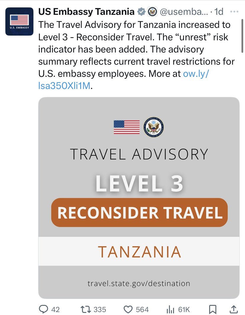 dr_dash250's tweet photo. What is happening in Tanzania? I hear they don’t have internet! The government shut it down?

Pope Leo, American embassy in Tanzania, UK embassy, Swedish embassy all are advising people not to travel to Tanzania! 

Food shortage, fuel and cash! No internet! With 98% of votes, people should have been celebrating and talking about how they miss the campaigns because they were fun! But it seems different in Tanzania!

Anyone with news please educate me!