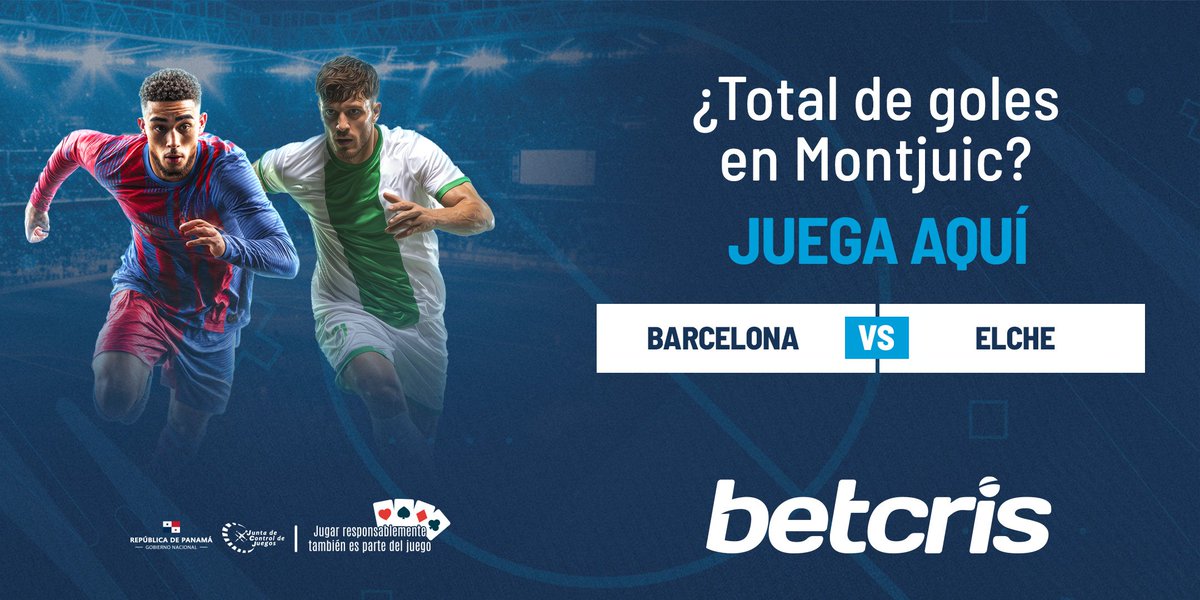 El Barcelona va como favorito ante el Elche, pero el equipo visitante aprovechará cualquier mínimo espacio para romper la red.

¿Cuántos goles se anotarán en Montjuïc? ⚽️
¡Elige Over o Under y apuesta ahora en bit.ly/PanamaBetcris2…!