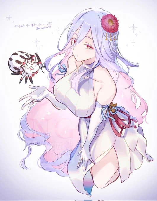 カドカワBOOKS10周年記念の白ちゃん本当に可愛い…ありがとうございます… #蜘蛛ですが