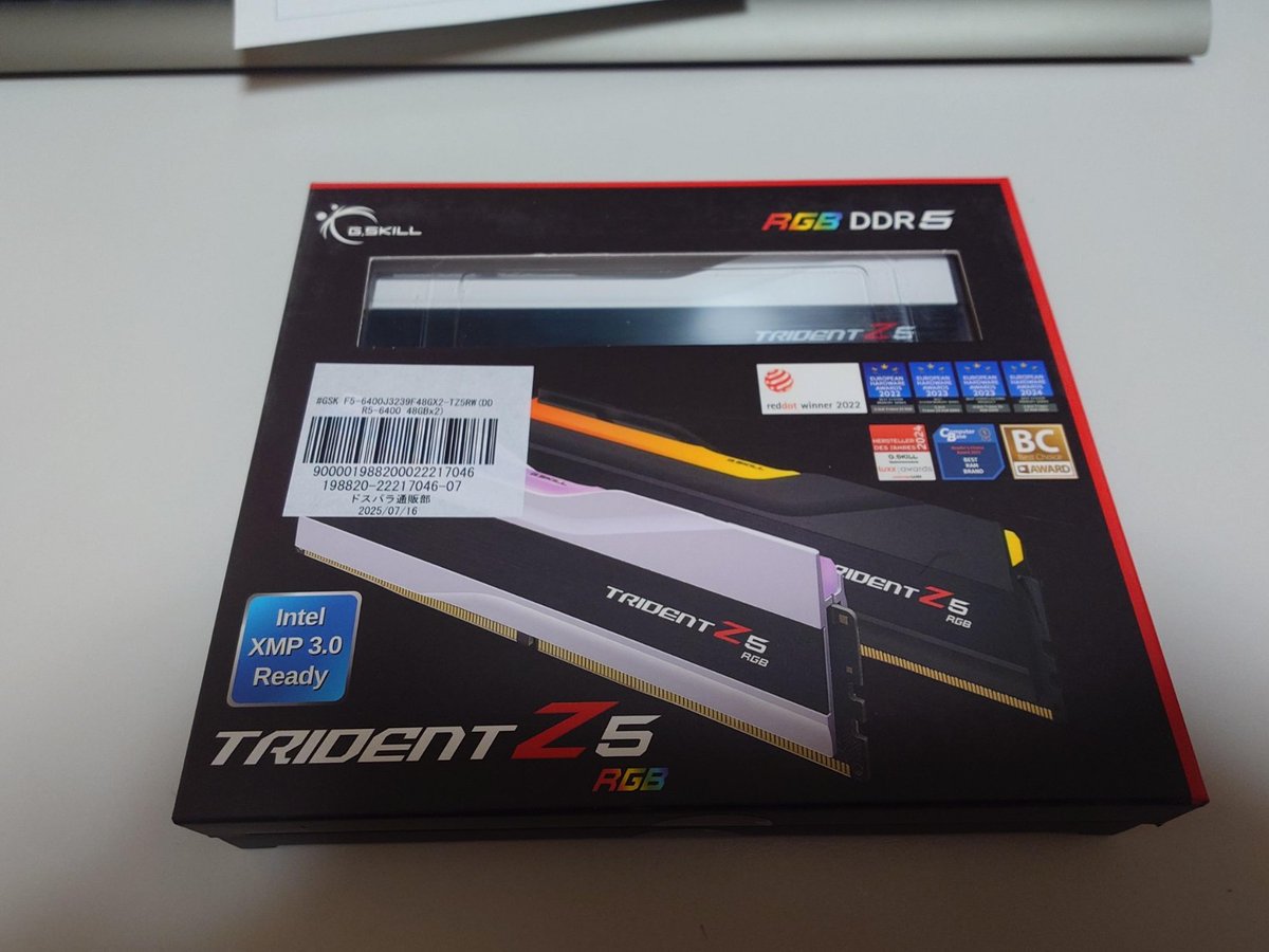 G.SKILL TRIDENT Z5 RGB 48GB×2』 ありがとうございます。 #ドスパラで