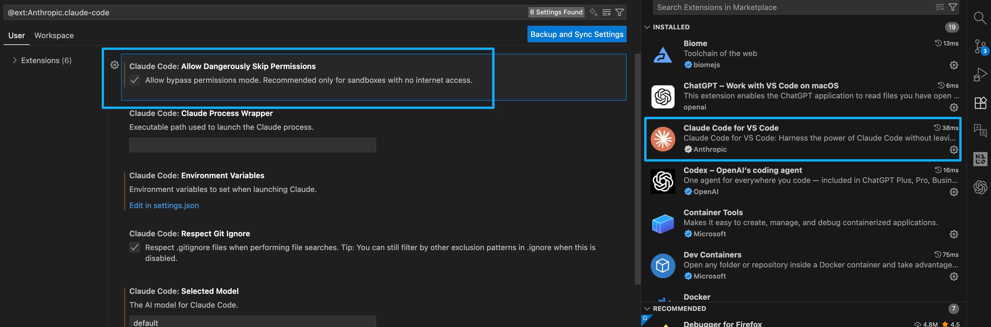 Claude Code的官方版Claude Code for VS Code插件，现已经支持bypass permission mode (Allow Dangerously Skip Permissions) 更好用了！离彻底脱离Terminal不远...
