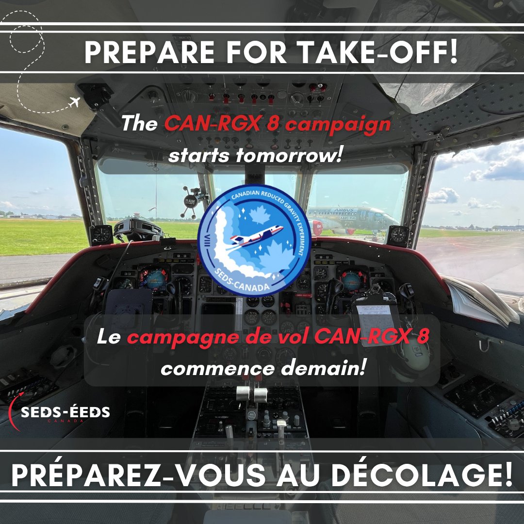 Suivez tous les brillants étudiants qui participent à la campagne CAN-RGX 2025 alors qu’ils réalisent leurs expériences à bord de l’aéronef Falcon 20 <a href="/NRC_CNRC/">NRC Canada</a>. Restez à l’affût des mises à jour et des aperçus de leur incroyable voyage au cours de la prochaine semaine!