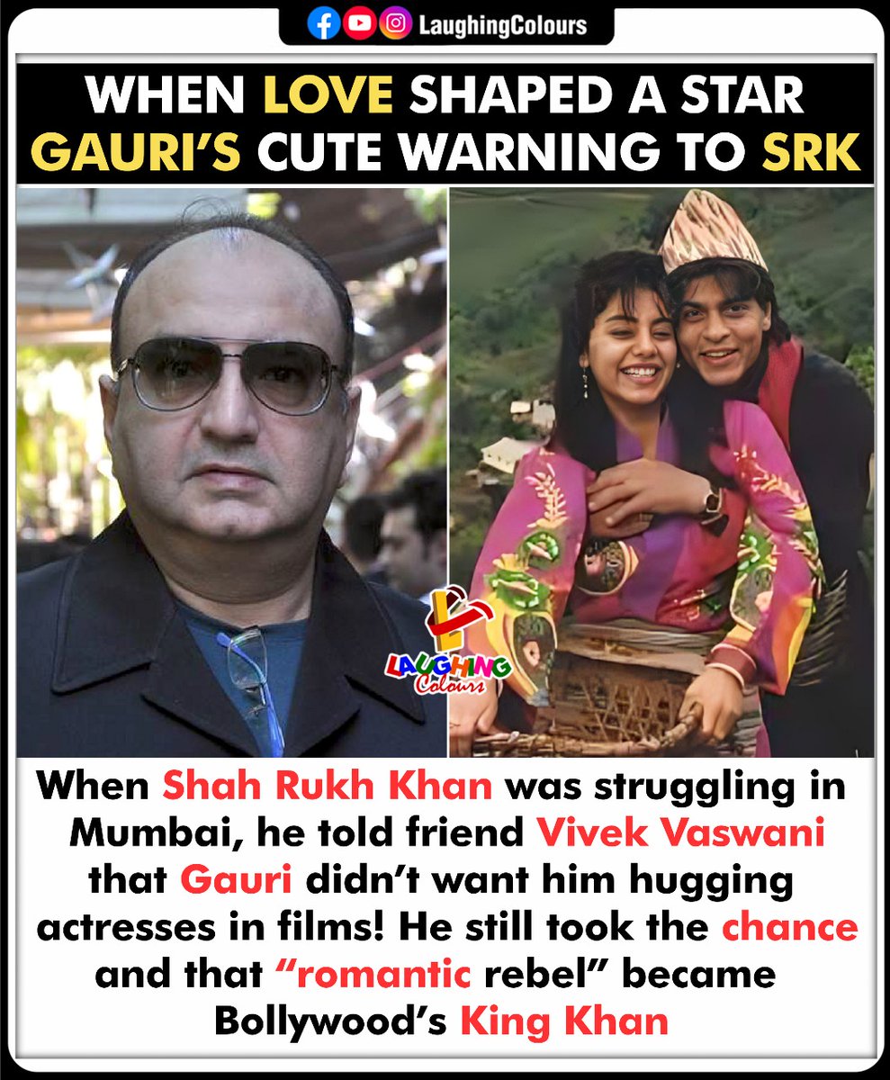 LaughingColours's tweet image. Love shaped the king ❤️

#ShahRukhKhan #GauriKhan #BollywoodLove #KingKhan #RomanticRebel #ThrowbackStory