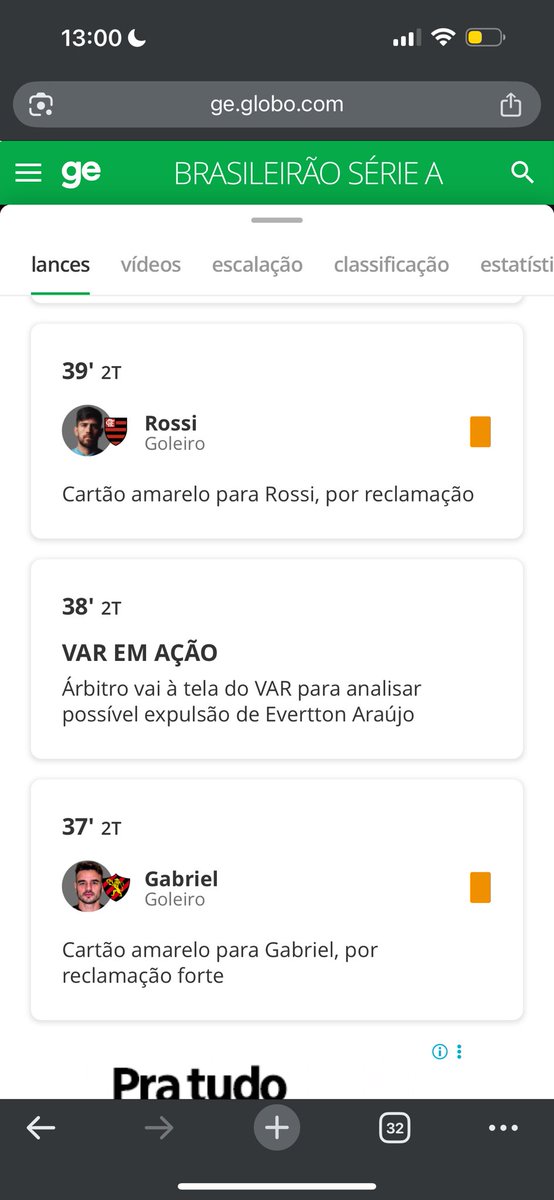 GuiadoCartola's tweet photo. E tem mais erro do @cartolafc 

Evertton Araújo só levou vermelho, o amarelo que ele tinha virou uma expulsão direta após o VAR rever.

Ele ninguém tem, mas impacta na pontuação e valorização do Filipe Luis https://t.co/vjQ4tghQTr