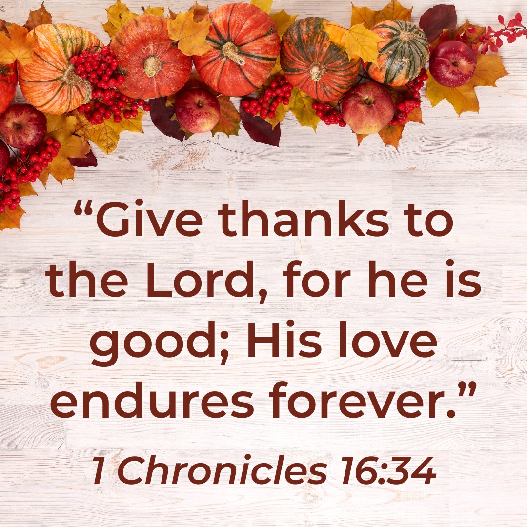 snuforadults's tweet image. "Gives thanks to the Lord, for he is good; His love endures forever." - 1 Chronicles 16:34
#Scripture #ScriptureSunday #BibleVerse #GiveThanks