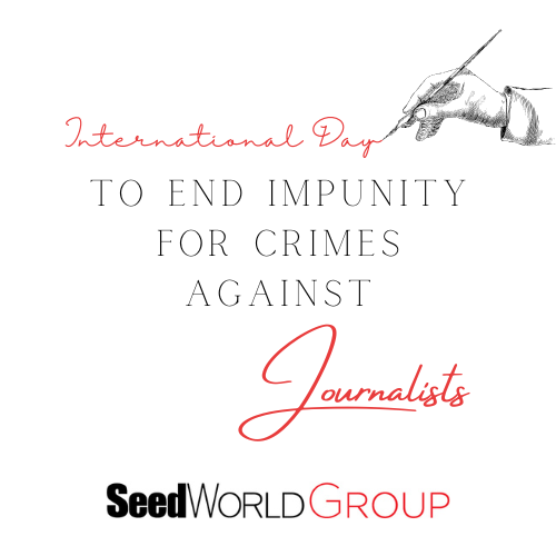 ✍️ Today, we stand with journalists everywhere.

On the International Day to End Impunity for Crimes Against Journalists, we honor those who bring truth to light — often at great personal risk.

At Seed World Group, our commitment to agricultural journalism is rooted in