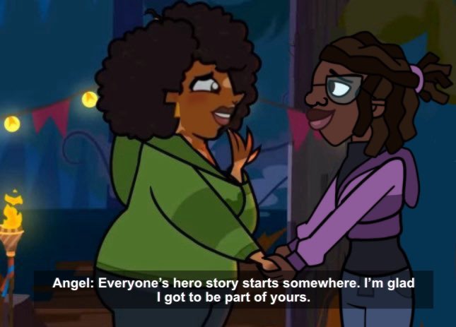 💰 fandom: Disventure Camp

💖 pairing: Jade x Angel

🫶🏾 shipname: AnJade / Psychquatic

🐟 ship Icons: 🐢🪽 | 🌊 🧠 | 💚💜

💋 relationship: dating @ the end of the season 

⭐️ sharing? : sure ig 

🎨 ; all by meeeeee!