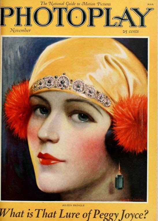 best2vilmabanky's tweet image. November 1925 cover stars, glorious Gloria Swanson shown in a Colorgraph portrait for Screenland and Aileen Pringle illustration fronting Photoplay #100YearsAgo