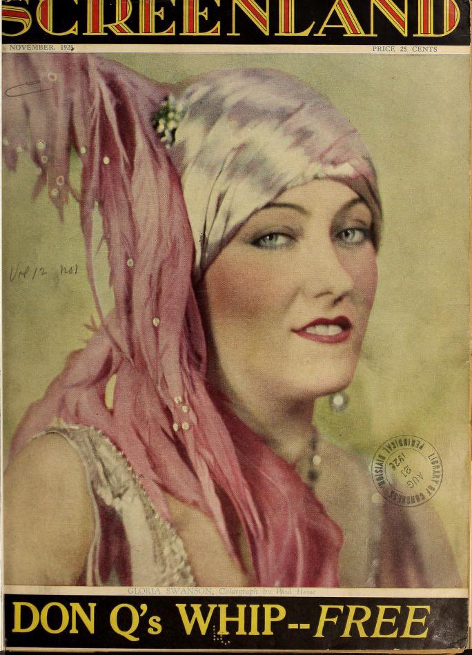 best2vilmabanky's tweet image. November 1925 cover stars, glorious Gloria Swanson shown in a Colorgraph portrait for Screenland and Aileen Pringle illustration fronting Photoplay #100YearsAgo
