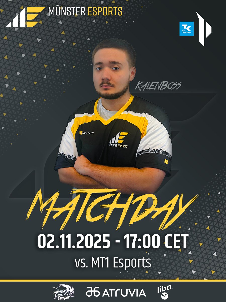 🚨PRM2 MATCHDAY🚨

In Germany we call this "Kellerduell".
Against our direct neighbors in shared last place, this is a must-win to avoid relegation!

🆚 <a href="/mt1_esports/">MT1 ESPORTS</a>
🕔 Today, ~17:30 CET
🎙️ <a href="/MrHy3na/">Wojciech ‚MrHyena’ Lutostański</a> 
🎬 <a href="/Fireworker2000/">Fireworker2000</a>
🖥️ twitch.tv/muensteresports

Tune in and cheer for us!