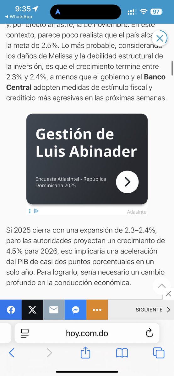 ZoraimaCuello's tweet image. Hoy, leyendo un artículo digital de @temomontas, me encontré con anuncios de dos institucionales (SISALRIL e INEFI) y tres de una encuesta sobre la “gestión de Abinader”.

No debería ser sorpresa, pues el aumento del gasto del Estado en publicidad es cada vez es mayor (según…