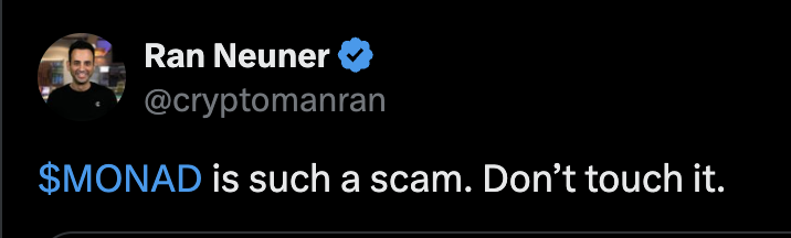 cryptunez's tweet photo. the leader of the anti-monad army ✊ https://t.co/zB1vPXkTR7