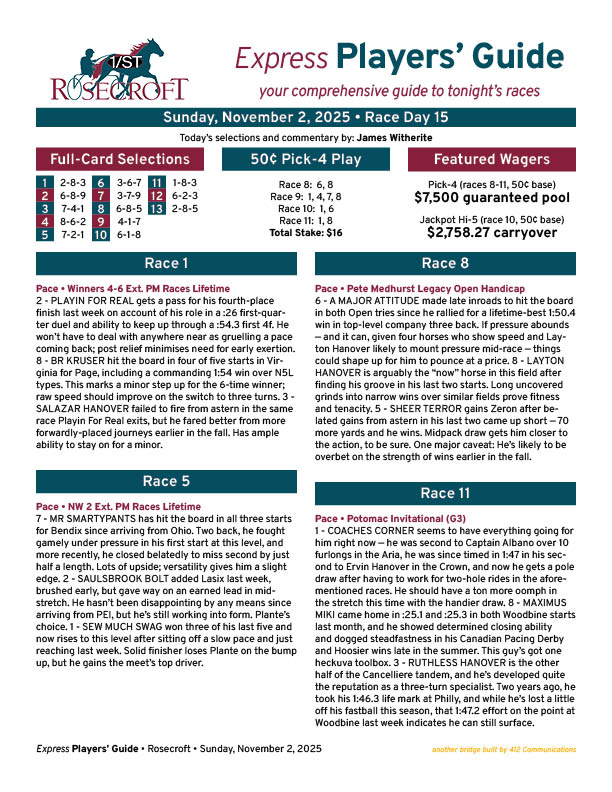 JamesWitherite's tweet image. In my profession, I'm the storyteller and not the story — and I try to keep that distinction clear. But today's an important day in my story.

Today, at @Rosecroft, I'll call my first graded #harnessracing event (or equivalent) in 9 years when the #PotomacPace goes to post.