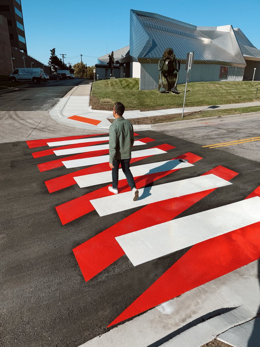 TadCarpenter's tweet image. Today is the grand opening of The Arterie. A really fun new path connecting the three major art institutions in Kansas City. Excited for everyone to meet it today 1-3pm at starting @KemperMuseum.