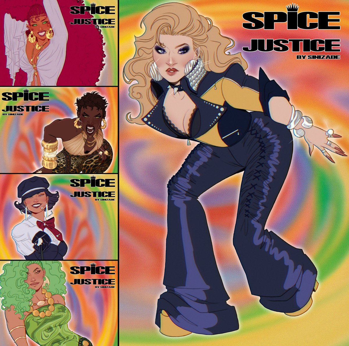 Spice Justice!
with Black Canary, Starfire, Vixen, Zatanna and Fire!
.
#DC #dccomics #BlackCanary #Starfire #Vixen #Zatanna #Fire