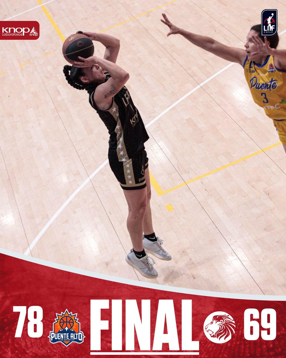 🦁 Fin del partido en Santiago
🏀 <a href="/puentealtocd/">Puente Alto C.D</a> 🆚@cdclosleones
🏆 #LigaNacionalFemenina
🏟️ Gimnasio Irene Velásquez
📊 bit.ly/4oKv2dV

#VamosLeonas