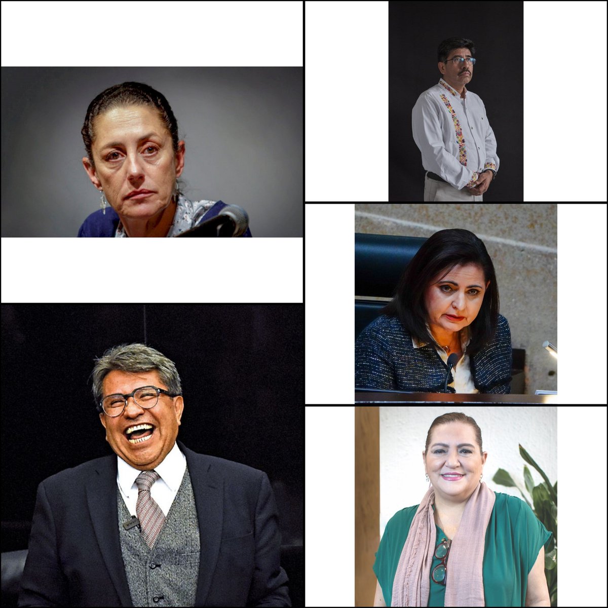 En las siguientes elecciones, estas 5 personas son los enemigos a vencer porque van a ir contra la voluntad de millones de mexicanos. Estos 5 entregarán al Narco, la jornada electoral y "validarán" que todo quede a favor de esta dictadura "blanda" que se esta instaurando.