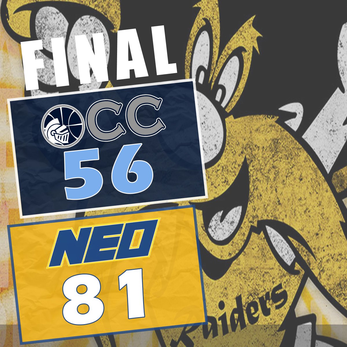 Lady Knights fall to 0-2 after 81-56 loss to  NEO A&amp;M.

Lipps 13
Zedalis 12
Seay 10
Jones 9
Ray 5
Gregg 4
Lemke 2
Padgett 1