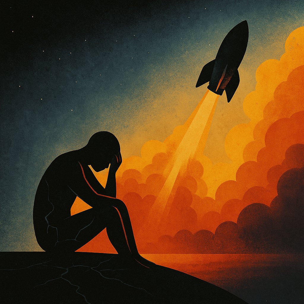 The Emotional Arc that is #BIGDUMBROCKET 

It starts in the dark — fractured mornings, panic, silence.

But by the end, it’s sky, heat, motion, and light.

Pain doesn’t disappear — it transforms.

#MMG #ManMachineGlow #NewAlbum