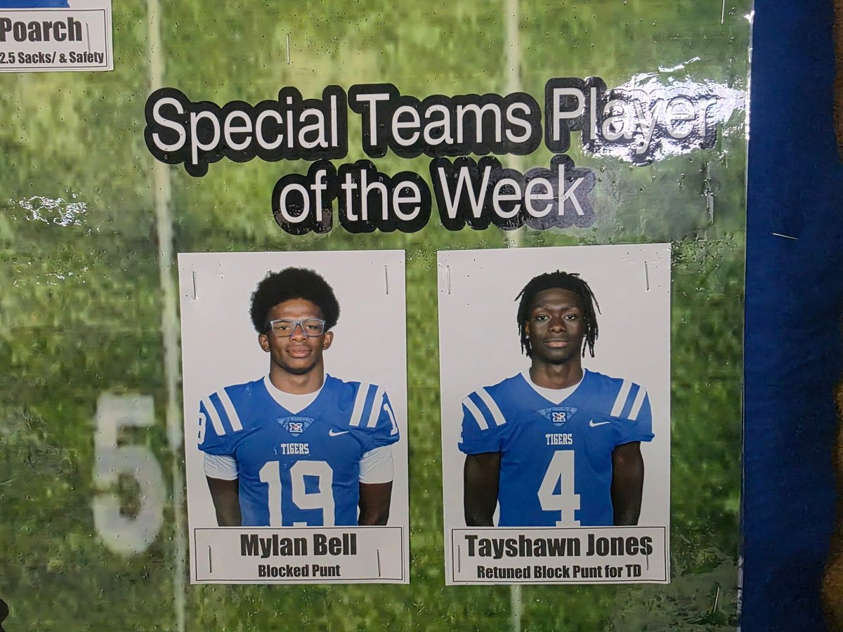 👀 at this weeks 🐅 players of the week in the Tigers big 47-15 Region 5-4A win over Creek Wood!