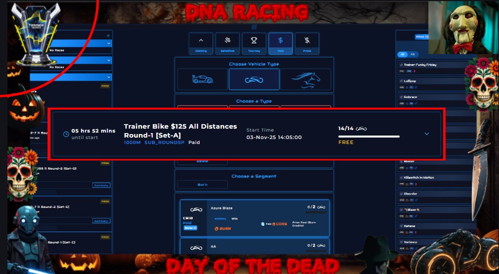 We got the trainers finals in over 5 hours coming up. 
You can check it out here eurekavault - Twitch

Come see what it is about and if you like what you grab a free trainer and start your <a href="/DNARacing2023/">DNA Racing</a> journey today!

fbike.dnaracing.run/claim-trainer?…

#DNARacing #DNATrainer #DNAStream
