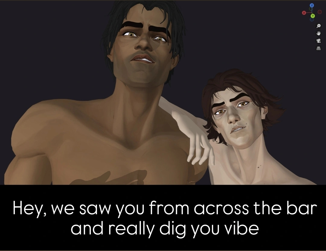 POV: You low-key followed your twink crush into the bar