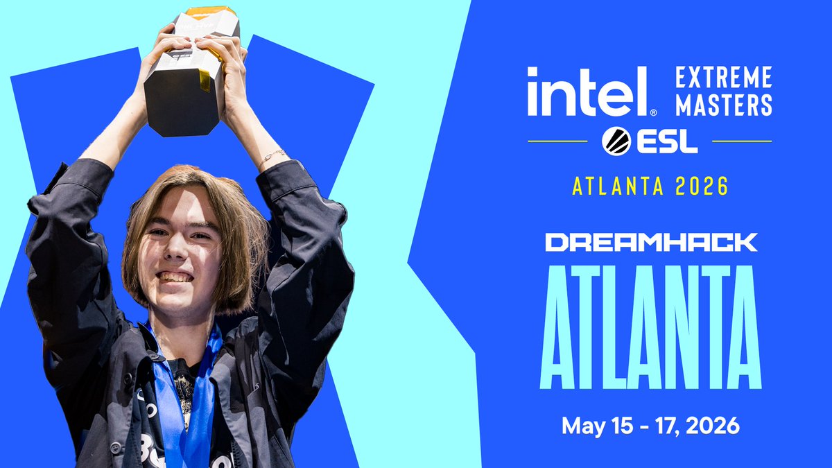 DreamHack's tweet image. DREAMHACK ATLANTA 2026
@IEM @ESLCS Counter-Strike returns! 
May 15 - 17, 2026
dreamhack.com/atlanta/tickets
