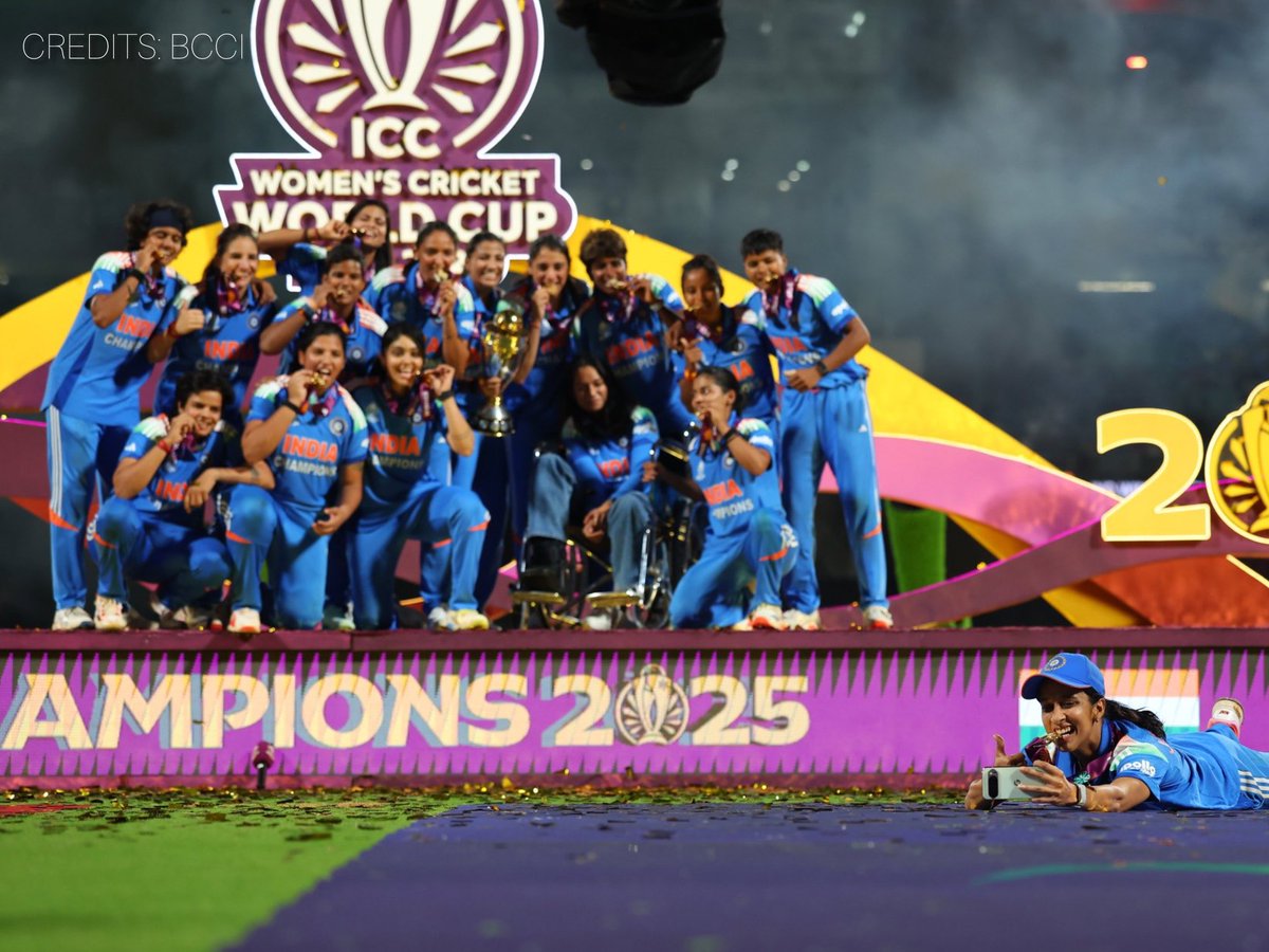 UPWarriorz's tweet photo. Goodnight, India. Sweet d̶r̶e̶a̶m̶s̶ 🏆
#WarriorzInBlue #IndiaUttarDega #TeamIndia #INDvSA #CWC2025 #CWCFinal https://t.co/AgfWZK58OS