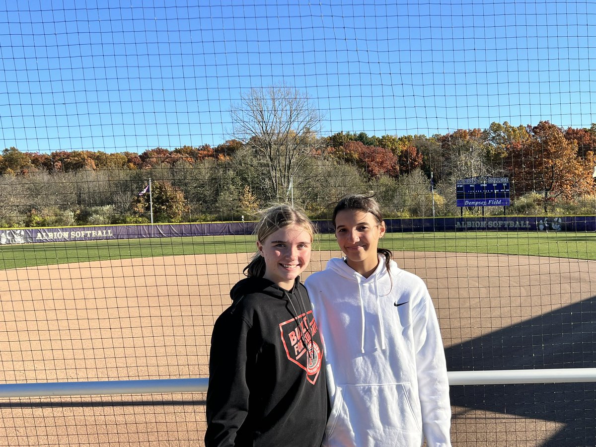 Had the opportunity to attend <a href="/Albion_Softball/">Albion Softball</a> camp today. Very pretty campus! 🥎💛💙