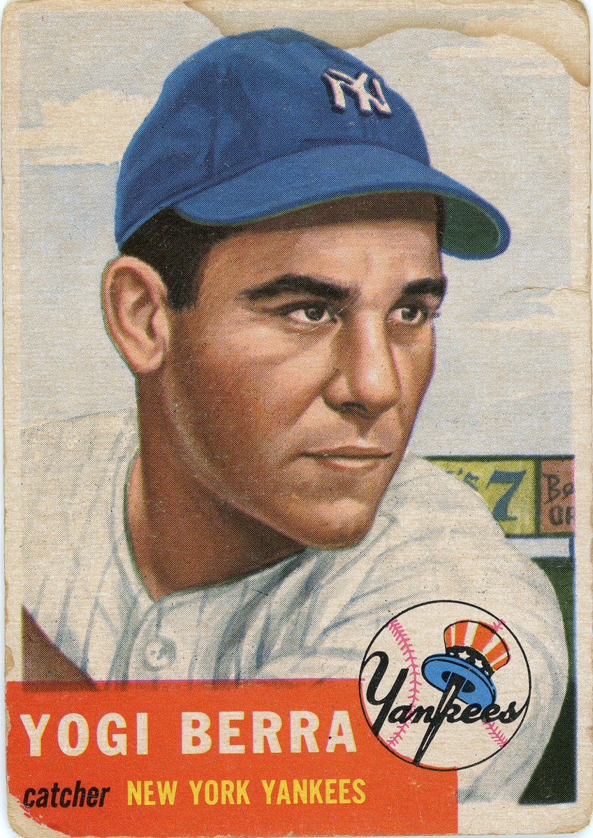 smoothdude's tweet image. scan of my Yogi Berra @Yankees baseball card