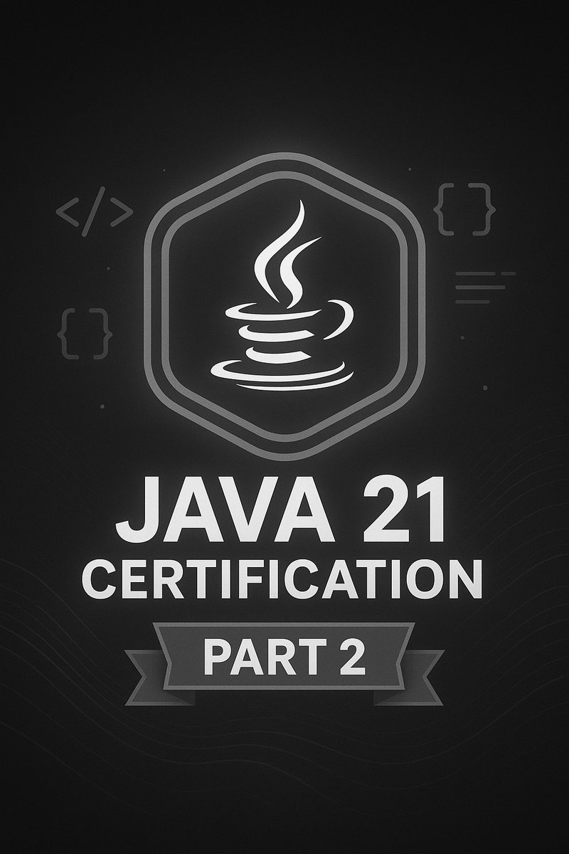 ThiagoBfim's tweet image. Java 21 Certification Guide - Part 2
▸ lttr.ai/Aji9F

#Java21 #Java #certification