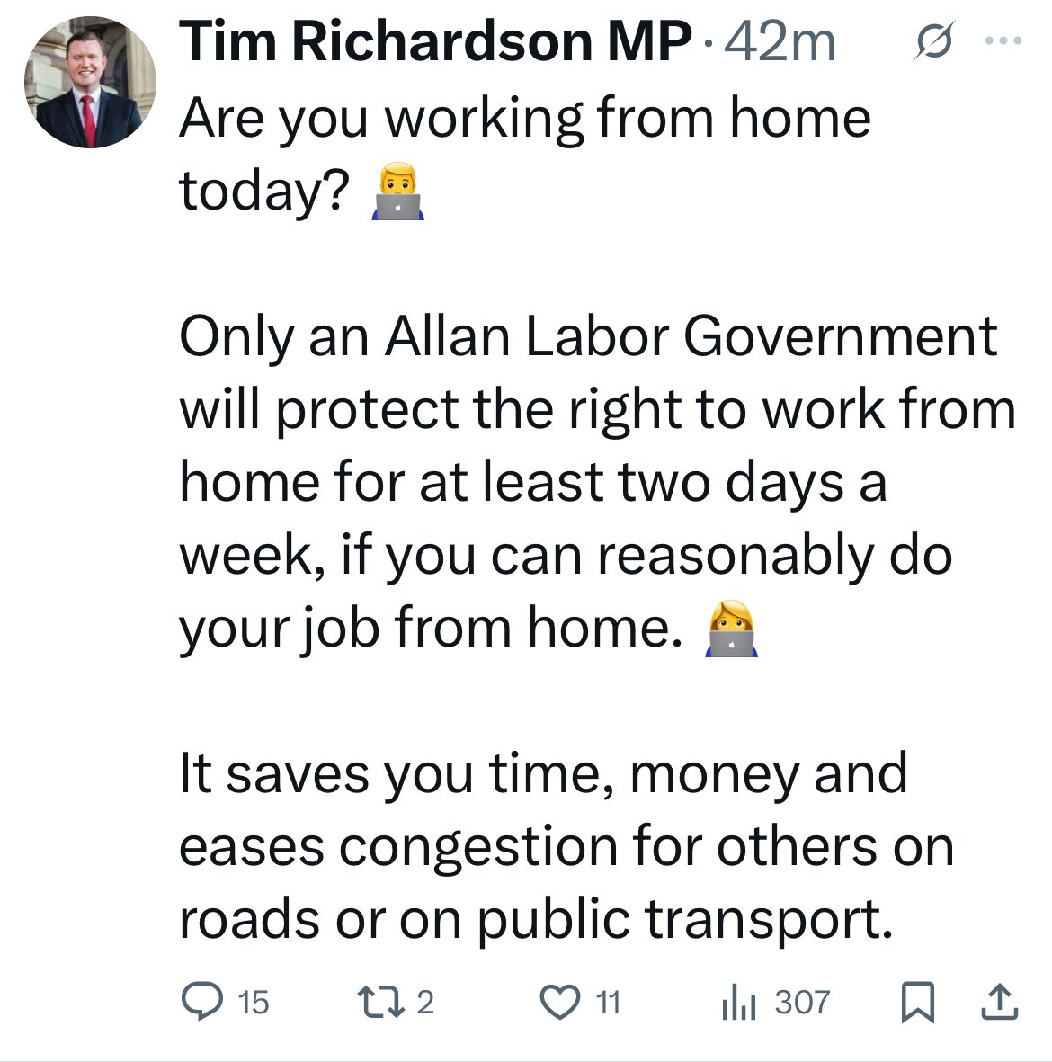 MenachemV's tweet image. Only in Victoria:

Spend $100 billion on a Suburban Rail Loop

Then brag about staying home so you don’t have to use it

#LaborLogic #WhiteElephant #VicPolitics @theheraldsun @3AW693 @theage