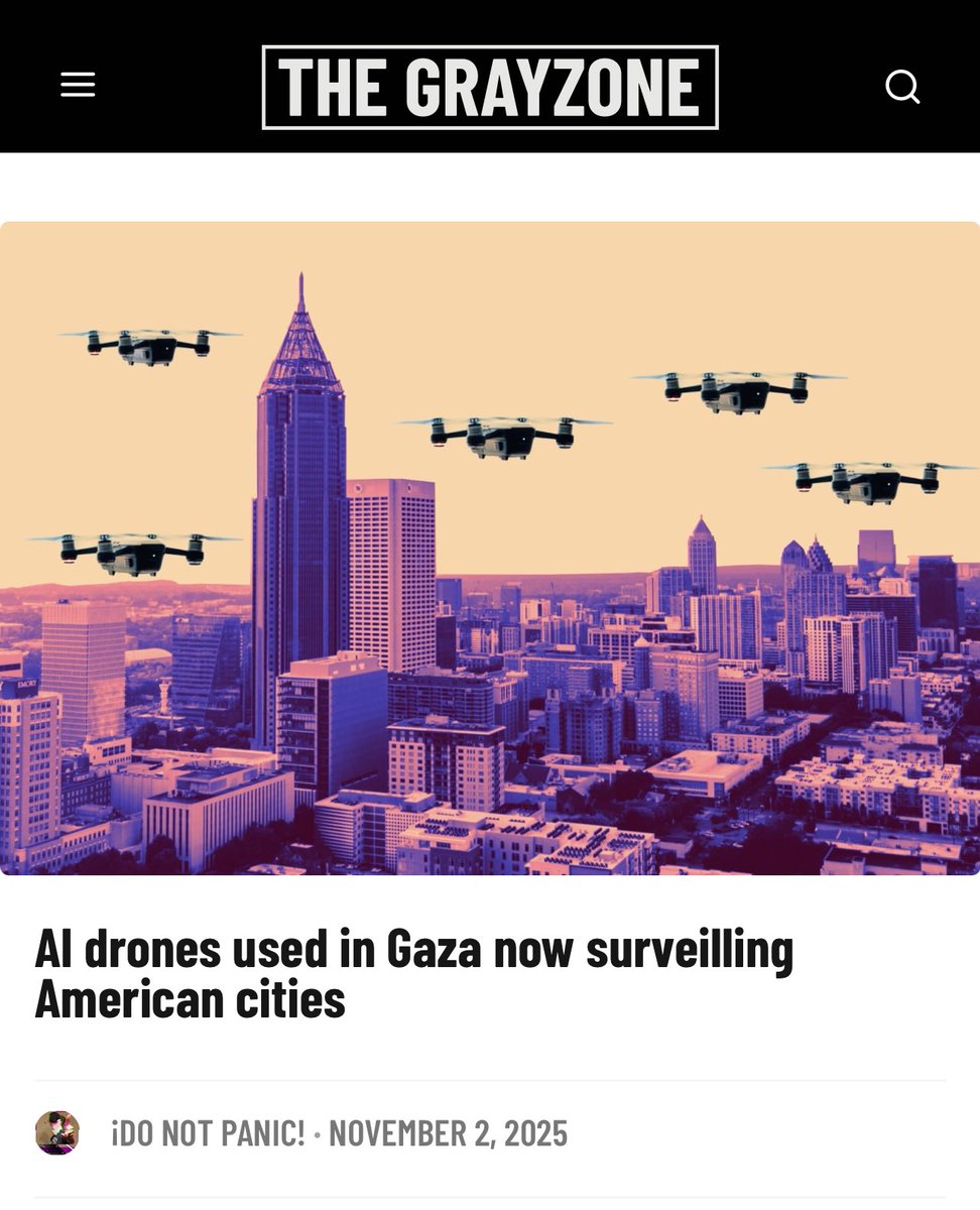 شركة سكيديو الأمريكية التي أرسلت أكثر من مئة طائرة مسيرة لجيش الاحتلال بعد السابع من أكتوبر لاستخدامها في حصار غزة أصبحت اليوم تجهز أكثر من ثمانمئة إدارة شرطة في الولايات المتحدة بنفس الطائرات التي جرى اختبارها على الفلسطينيين
هذه الطائرات تعمل بالذكاء الاصطناعي من شركة نفيديا