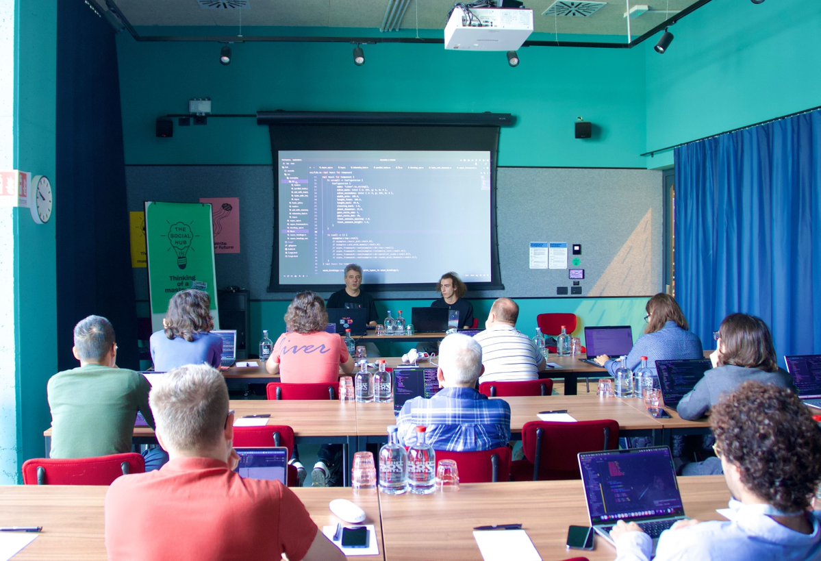 rustlab_conf's tweet image. That was pure robotics magic! ⚙️
@M_a_s_s_i &amp;amp; Luca Mantione showed how async no_std Rust drives robots through real-world physics — noise, slip, and all.
#RustLab2025 #RustLang