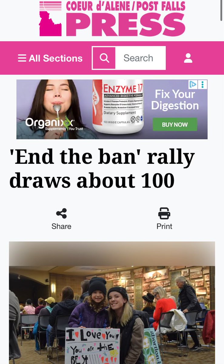 Pro-Abortion event with less than 100 people (probably less than 50) gets its own article in the Coeur D’Alene Sunday paper? Reminder to those who think local media isn’t biased.